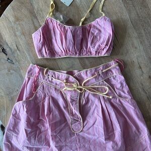 Pink and Yellow Two-Piece Set